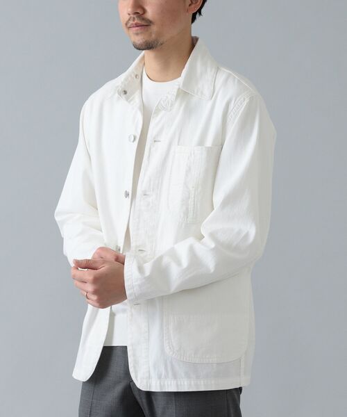 FOLLOW(フォロー)の「FOLLOW × Brilla per il gusto / 別注 デニム カバーオール(ブルゾン・メンズ・ホワイト/インディゴブルー・SMALL/MEDIUM/LARGE/X-LARGE)」の5枚目の写真
