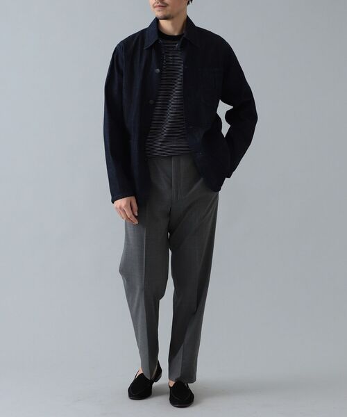 FOLLOW(フォロー)の「FOLLOW × Brilla per il gusto / 別注 デニム カバーオール(ブルゾン・メンズ・ホワイト/インディゴブルー・SMALL/MEDIUM/LARGE/X-LARGE)」の6枚目の写真