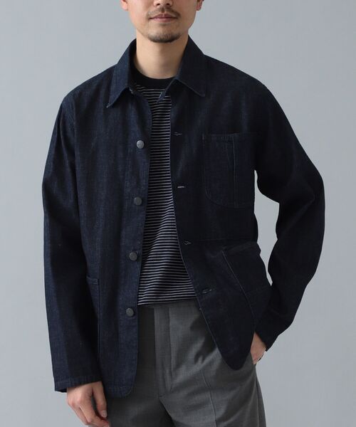 FOLLOW(フォロー)の「FOLLOW × Brilla per il gusto / 別注 デニム カバーオール(ブルゾン・メンズ・ホワイト/インディゴブルー・SMALL/MEDIUM/LARGE/X-LARGE)」の8枚目の写真
