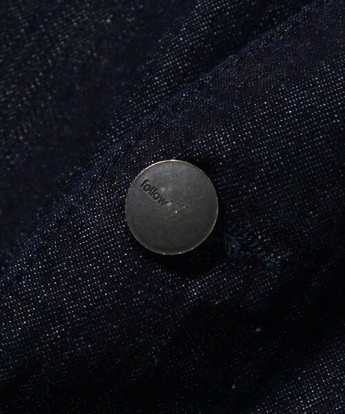 FOLLOW(フォロー)の「FOLLOW × Brilla per il gusto / 別注 デニム カバーオール(ブルゾン・メンズ・ホワイト/インディゴブルー・SMALL/MEDIUM/LARGE/X-LARGE)」の18枚目の写真