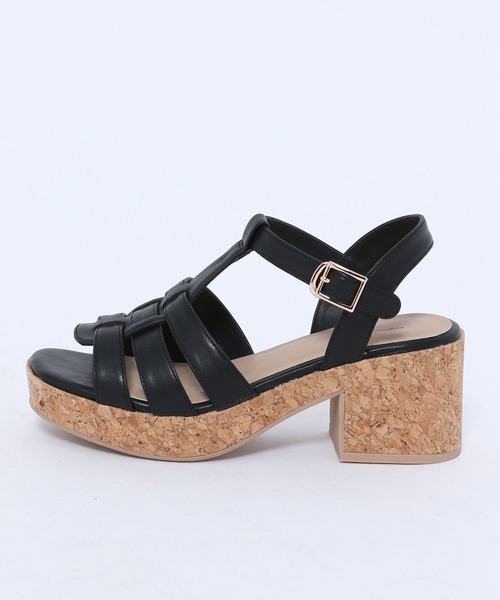 mysty woman(ミスティウーマン)の「厚底グルカサンダル 279749(サンダル・レディース・ブラック/キャメル・MEDIUM/LARGE)」の7枚目の写真