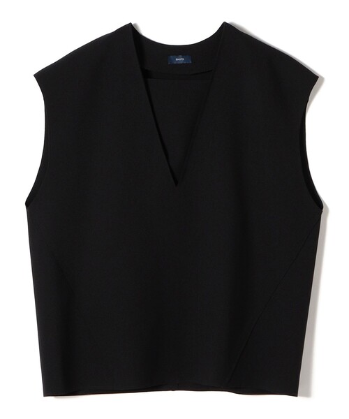 SHIPS（シップス）の「*〈手洗い可能〉梨地Vネックトップス◇（ベスト・レディース・ブラック/ベージュ/ダークブルー/ブルー系・ONE SIZE）」の20枚目の写真