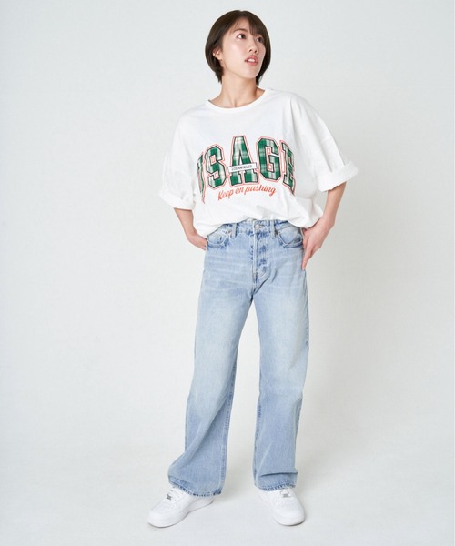 JACKROSE(ジャックローズ)の「JE-チェック.アップリケ・ロゴーSSTEE(Tシャツ/カットソー・メンズ・ホワイト/パープル/グリーン/マスタード・M/L)」の21枚目の写真