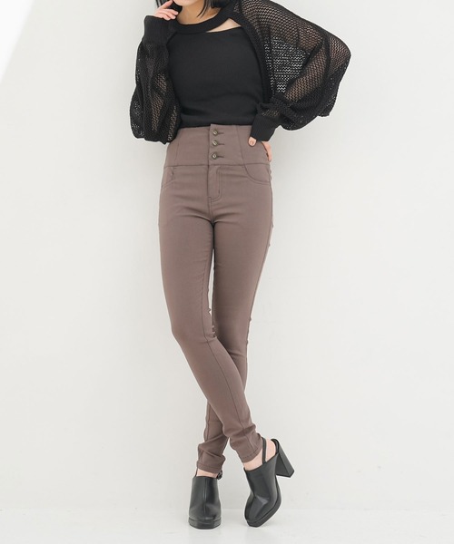 夢展望（ユメテンボウ）の「超絶激ストレッチハイウエストスキニー（その他パンツ・レディース・インディゴブルー/カーキ/ブラック/ホワイト/モカ・XX-LARGE/X-LARGE/SMALL/LARGE/MEDIUM/X-SMALL）」の4枚目の写真