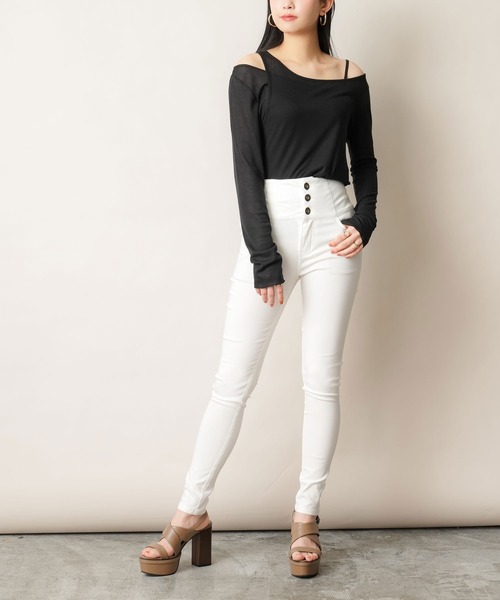 夢展望（ユメテンボウ）の「超絶激ストレッチハイウエストスキニー（その他パンツ・レディース・インディゴブルー/カーキ/ブラック/ホワイト/モカ・XX-LARGE/X-LARGE/SMALL/LARGE/MEDIUM/X-SMALL）」の9枚目の写真