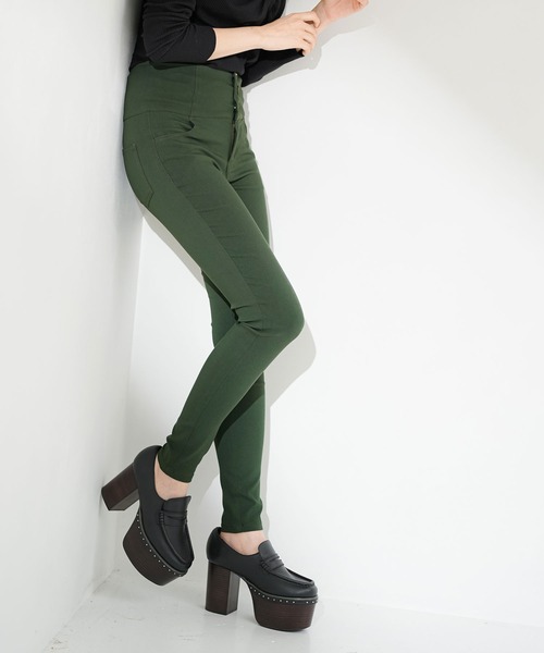 夢展望（ユメテンボウ）の「超絶激ストレッチハイウエストスキニー（その他パンツ・レディース・インディゴブルー/カーキ/ブラック/ホワイト/モカ・XX-LARGE/X-LARGE/SMALL/LARGE/MEDIUM/X-SMALL）」の10枚目の写真