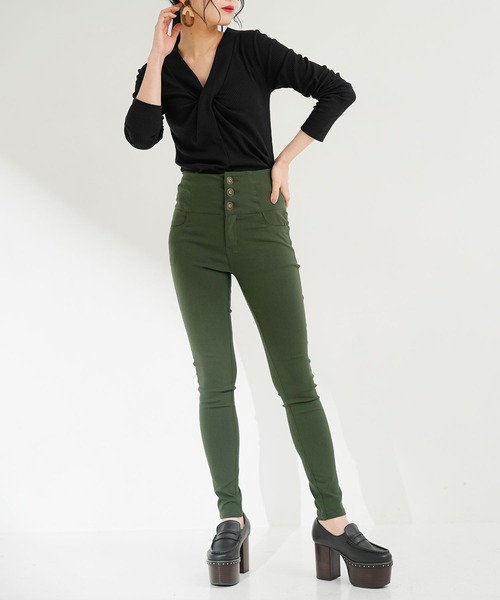 夢展望（ユメテンボウ）の「超絶激ストレッチハイウエストスキニー（その他パンツ・レディース・インディゴブルー/カーキ/ブラック/ホワイト/モカ・XX-LARGE/X-LARGE/SMALL/LARGE/MEDIUM/X-SMALL）」の11枚目の写真