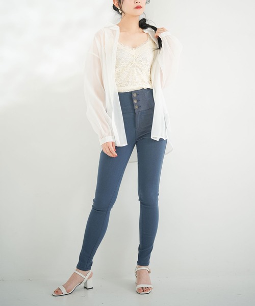 夢展望（ユメテンボウ）の「超絶激ストレッチハイウエストスキニー（その他パンツ・レディース・インディゴブルー/カーキ/ブラック/ホワイト/モカ・XX-LARGE/X-LARGE/SMALL/LARGE/MEDIUM/X-SMALL）」の15枚目の写真