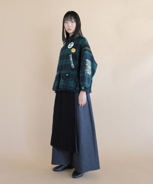 bedsidedrama(ベットサイドドラマ)の「Mulch Pocket Short Coat(ブルゾン・レディース・ネイビー/ブラウン・1/2)」の7枚目の写真