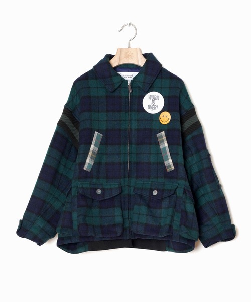 bedsidedrama(ベットサイドドラマ)の「Mulch Pocket Short Coat(ブルゾン・レディース・ネイビー/ブラウン・1/2)」の11枚目の写真