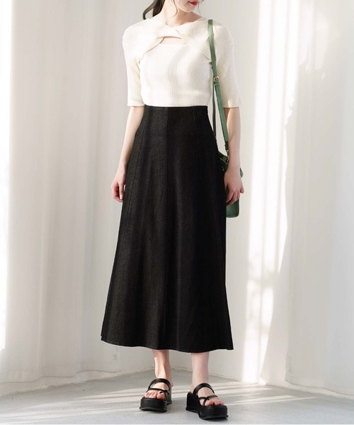 archives（アルシーヴ）の「２ＷＡＹフロントねじりリブニットプルオーバー（ニット/セーター・レディース・ブラック/ピンク/ブルー/アイボリー/ホワイト×ブラック・MEDIUM）」の19枚目の写真