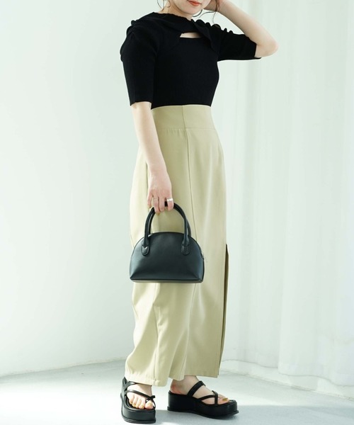 archives（アルシーヴ）の「２ＷＡＹフロントねじりリブニットプルオーバー（ニット/セーター・レディース・ブラック/ピンク/ブルー/アイボリー/ホワイト×ブラック・MEDIUM）」の21枚目の写真