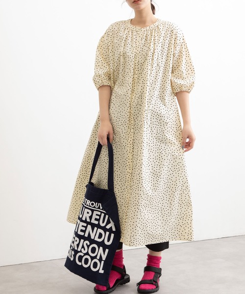 エンブロイダリー ドット ギャザーワンピース ワンピース Pou Dou Dou プードゥドゥ のファッション通販 Zozotown