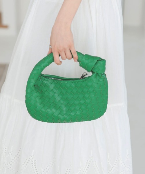 DONOBAN（ドノバン）の「ノットメッシュバッグ（ハンドバッグ・レディース・ホワイト/ブルー/ブラック/グリーン/ピンク/イエロー・F）」の4枚目の写真