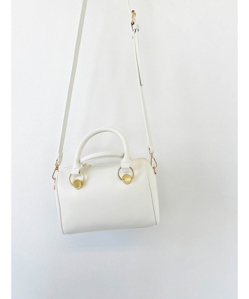 179/WG（イチナナキュウダブルジー）の「２WAYボストンバッグ（ボストンバッグ・レディース・ブラック/オフホワイト/グリーン・FREE）」の2枚目の写真