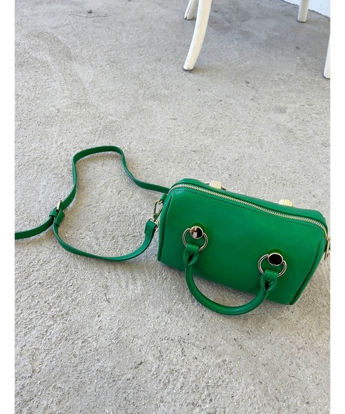 179/WG（イチナナキュウダブルジー）の「２WAYボストンバッグ（ボストンバッグ・レディース・ブラック/オフホワイト/グリーン・FREE）」の3枚目の写真