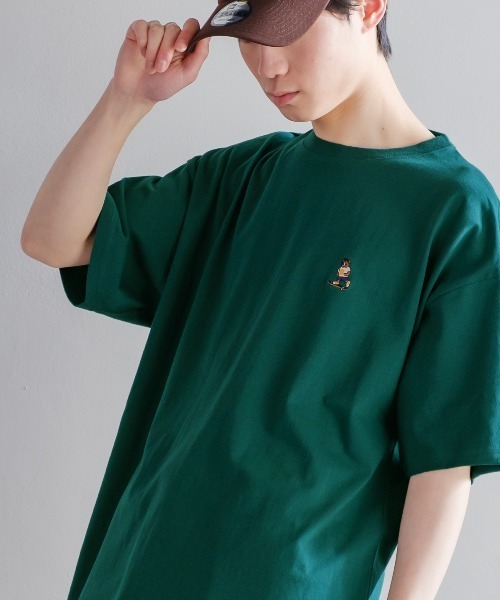 improves（インプローブス）の「USコットン くまスケーター刺しゅう 半袖Tシャツ（Tシャツ/カットソー・メンズ・ホワイト/ブラック/イエロー/グリーン・MEDIUM/LARGE）」の4枚目の写真