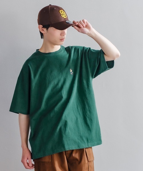 improves（インプローブス）の「USコットン くまスケーター刺しゅう 半袖Tシャツ（Tシャツ/カットソー・メンズ・ホワイト/ブラック/イエロー/グリーン・MEDIUM/LARGE）」の5枚目の写真