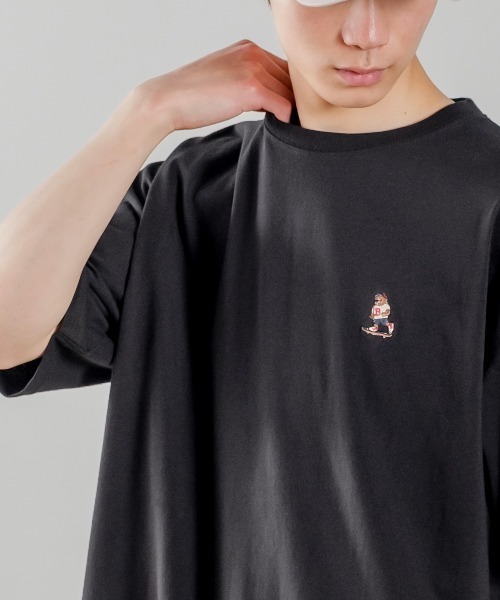 improves（インプローブス）の「USコットン くまスケーター刺しゅう 半袖Tシャツ（Tシャツ/カットソー・メンズ・ホワイト/ブラック/イエロー/グリーン・MEDIUM/LARGE）」の13枚目の写真