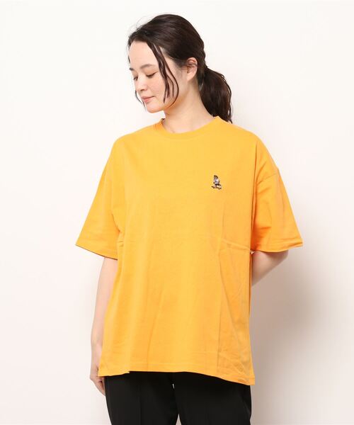 improves（インプローブス）の「USコットン くまスケーター刺しゅう 半袖Tシャツ（Tシャツ/カットソー・メンズ・ホワイト/ブラック/イエロー/グリーン・MEDIUM/LARGE）」の6枚目の写真