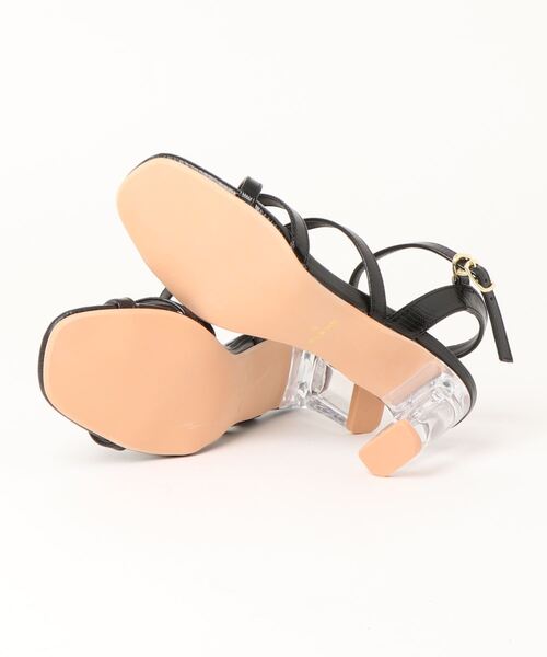 Realta（レアルタ）の「Realta(レアルタ)透明ヒールラインアンクルサンダル（サンダル・レディース・ホワイト系その他/ブラック/ブラック系その他/ホワイト・M/LL/L/S）」の6枚目の写真