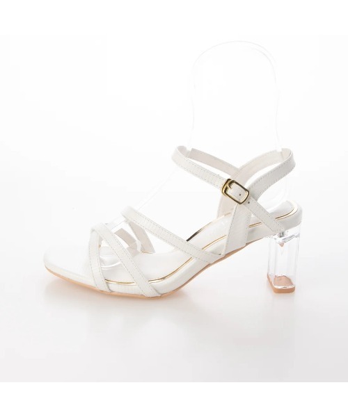 Realta（レアルタ）の「Realta(レアルタ)透明ヒールラインアンクルサンダル（サンダル・レディース・ホワイト系その他/ブラック/ブラック系その他/ホワイト・M/LL/L/S）」の18枚目の写真
