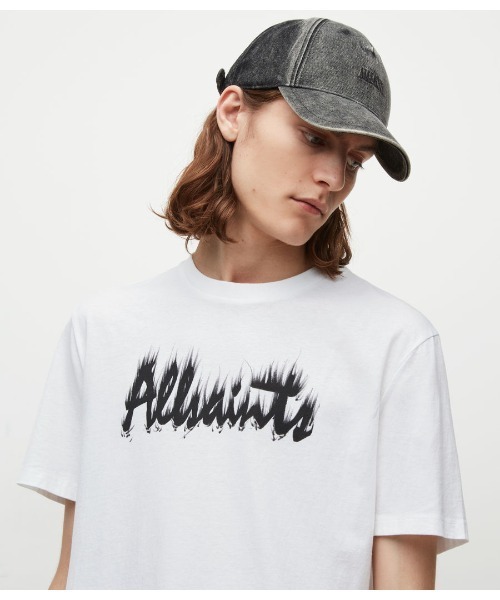 ALLSAINTS（オールセインツ）の「SMUDGE CREW T-SHIRT | SMUDGE クルー Tシャツ（Tシャツ/カットソー・メンズ・ホワイト・S/M/L）」の5枚目の写真