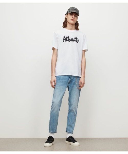 ALLSAINTS（オールセインツ）の「SMUDGE CREW T-SHIRT | SMUDGE クルー Tシャツ（Tシャツ/カットソー・メンズ・ホワイト・S/M/L）」の3枚目の写真