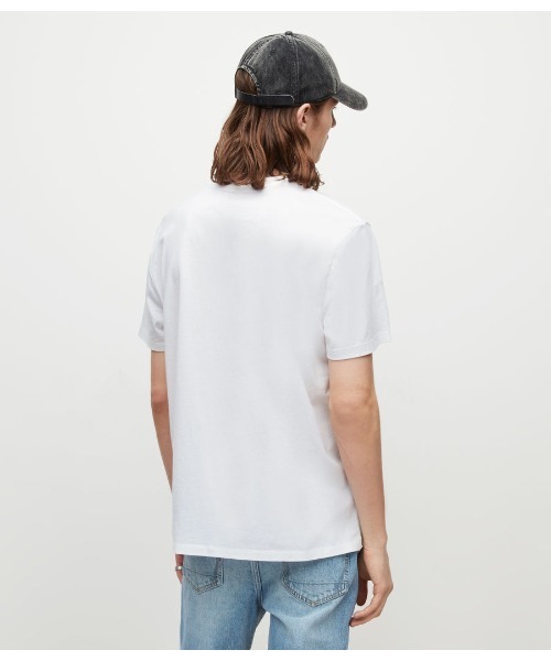 ALLSAINTS（オールセインツ）の「SMUDGE CREW T-SHIRT | SMUDGE クルー Tシャツ（Tシャツ/カットソー・メンズ・ホワイト・S/M/L）」の7枚目の写真
