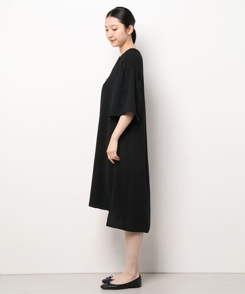 axes femme（アクシーズファム）の「チャイナ釦ゆったりロングワンピース（ワンピース・レディース・ブラック/イエロー/グリーン/ブルーグリーン・FREE）」の6枚目の写真