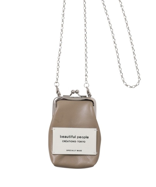 beautiful people(ビューティフルピープル)の「beautiful people mini clasp pouch 7245511960(ポーチ・レディース・グレー/ベージュ/ホワイト・FREE)」の3枚目の写真