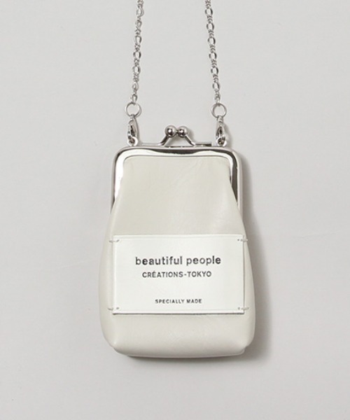 beautiful people(ビューティフルピープル)の「beautiful people mini clasp pouch 7245511960(ポーチ・レディース・グレー/ベージュ/ホワイト・FREE)」の1枚目の写真
