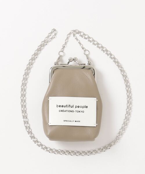 beautiful people(ビューティフルピープル)の「beautiful people mini clasp pouch 7245511960(ポーチ・レディース・グレー/ベージュ/ホワイト・FREE)」の5枚目の写真