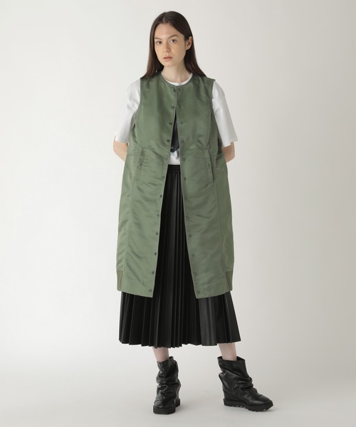 ZUCCA クラッシュレザースカート ZUCCa（ズッカ）の「プリーツPUレザー/スカート（スカート