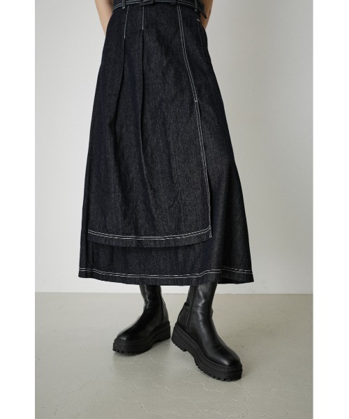 AZUL by moussy（アズールバイマウジー）の「TRACK SOLE SIDE GORE BOOTS/トラックソールサイドゴアブーツ（ブーツ・レディース・ブラック/アイボリー・MEDIUM/LARGE/X-LARGE/SMALL）」の11枚目の写真