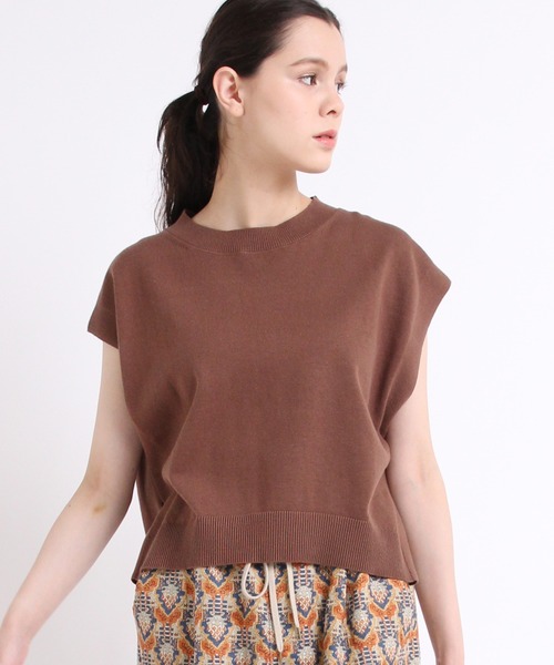 RNA-N（アールエヌエーエヌ）の「K2581 ショート丈コットンベスト（ベスト・レディース・ブラウン/グリーン/ブラック/ライトベージュ・MEDIUM）」の11枚目の写真