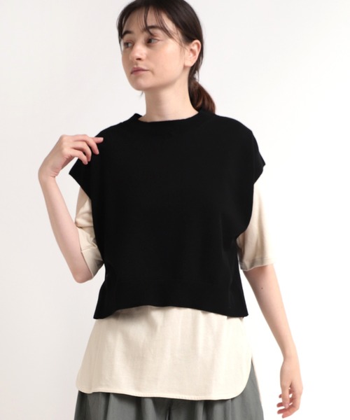 RNA-N（アールエヌエーエヌ）の「K2581 ショート丈コットンベスト（ベスト・レディース・ブラウン/グリーン/ブラック/ライトベージュ・MEDIUM）」の8枚目の写真