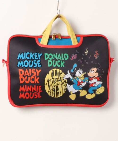 Disney(ディズニー)の「【 Disney NOSTALGICA 】 ノスタルジカ ディズニーキャラクタードキュメントポーチ(PC・タブレットケース・レディース・パープル/ライトピンク/グリーン/ブラック/ピンク・FREE)」の2枚目の写真