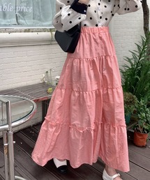 Diosfront | ボリュウームギャザーティアードロングスカート(スカート)