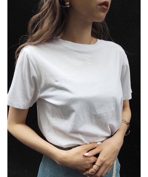 EVRIS（エヴリス）の「ワンポイントタイトT（Tシャツ/カットソー・レディース・ホワイト/ブラック/ブラウン・FREE）」の14枚目の写真