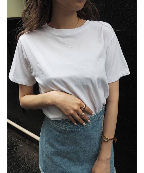 EVRIS（エヴリス）の「ワンポイントタイトT（Tシャツ/カットソー・レディース・ホワイト/ブラック/ブラウン・FREE）」の15枚目の写真