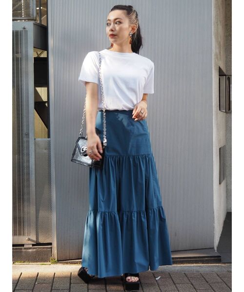 EVRIS（エヴリス）の「ワンポイントタイトT（Tシャツ/カットソー・レディース・ホワイト/ブラック/ブラウン・FREE）」の21枚目の写真