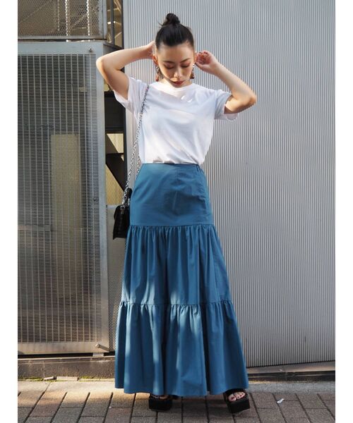 EVRIS（エヴリス）の「ワンポイントタイトT（Tシャツ/カットソー・レディース・ホワイト/ブラック/ブラウン・FREE）」の22枚目の写真