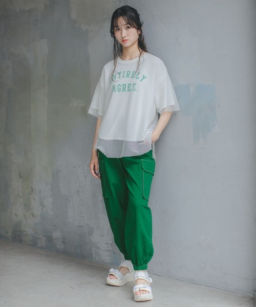 repipi armario（レピピ アルマリオ）の「ワイドストレッチカーゴパンツ（カーゴパンツ・キッズ・ブラック/ブラック系その他/グリーン系その他/ライトブルー/カーキ/ブラック系その他2/アイボリー・SMALL/MEDIUM/LARGE）」の10枚目の写真