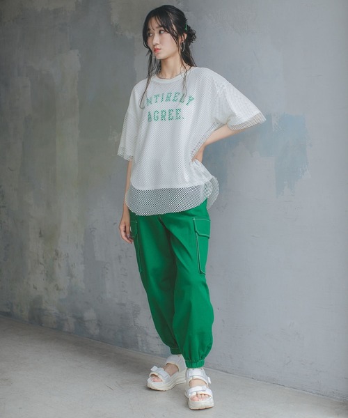 repipi armario（レピピ アルマリオ）の「ワイドストレッチカーゴパンツ（カーゴパンツ・キッズ・ブラック/ブラック系その他/グリーン系その他/ライトブルー/カーキ/ブラック系その他2/アイボリー・SMALL/MEDIUM/LARGE）」の11枚目の写真