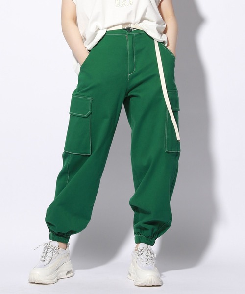 repipi armario（レピピ アルマリオ）の「ワイドストレッチカーゴパンツ（カーゴパンツ・キッズ・ブラック/ブラック系その他/グリーン系その他/ライトブルー/カーキ/ブラック系その他2/アイボリー・SMALL/MEDIUM/LARGE）」の14枚目の写真