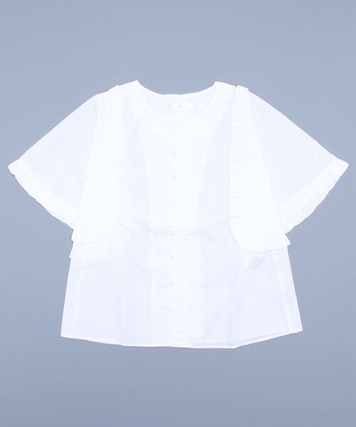 JUMELLE（ジュメロ）の「ケープフリルブラウス（シャツ/ブラウス・レディース・ホワイト/ピンク・FREE）」の7枚目の写真