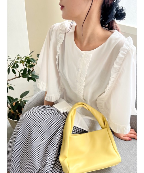 JUMELLE（ジュメロ）の「ケープフリルブラウス（シャツ/ブラウス・レディース・ホワイト/ピンク・FREE）」の10枚目の写真