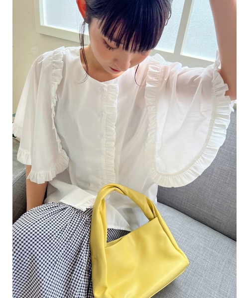 JUMELLE（ジュメロ）の「ケープフリルブラウス（シャツ/ブラウス・レディース・ホワイト/ピンク・FREE）」の19枚目の写真