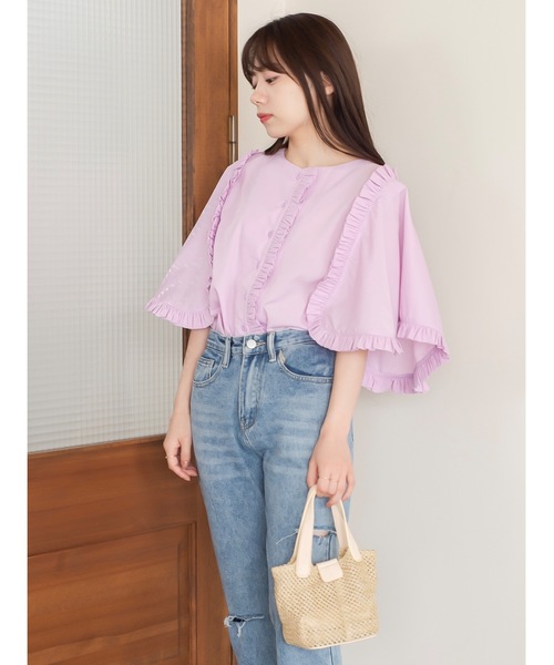 JUMELLE（ジュメロ）の「ケープフリルブラウス（シャツ/ブラウス・レディース・ホワイト/ピンク・FREE）」の22枚目の写真